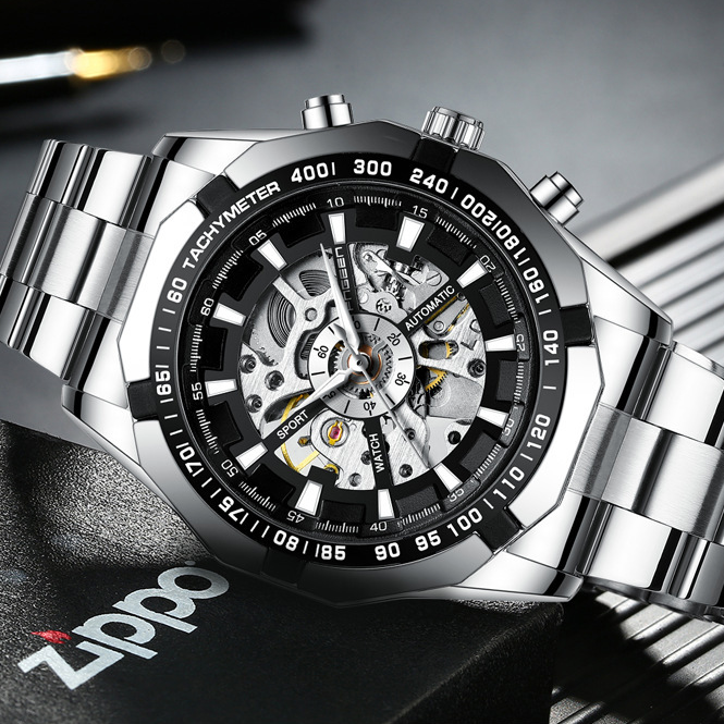 Forsining Automatic Steel Watch | Sporty luxury look