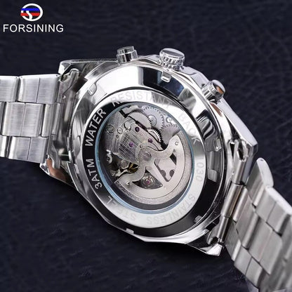 Forsining Automatic Steel Watch | Sporty luxury look