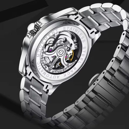 Louie Juelen Luxury Skeleton Stainless Steel Watch | Perfect for Gifts.